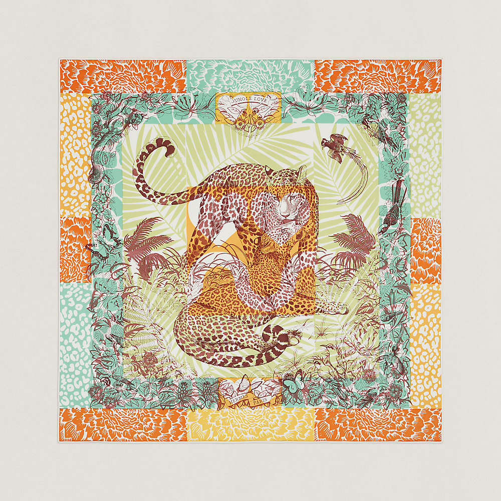Jungle Love stamped scarf 70 | Hermès Canada